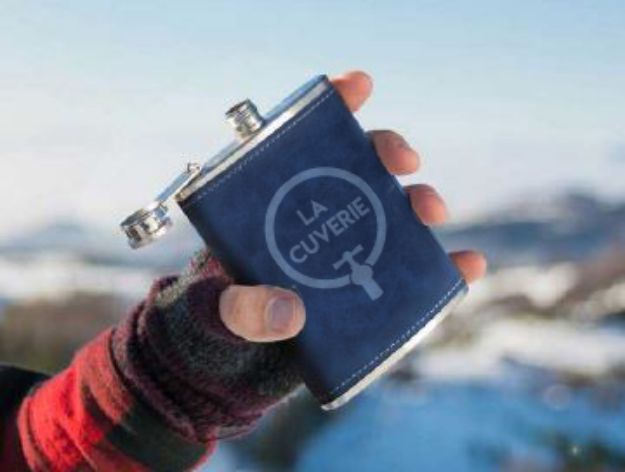 Image de Flasque à boisson en cuir imprimer